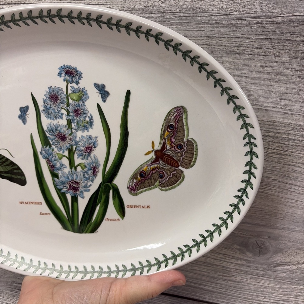 Portmeirion Botanic Garden 13 Inch Oval Steak Platter Eastern Hyacinth (D1) - Picture 5 of 9